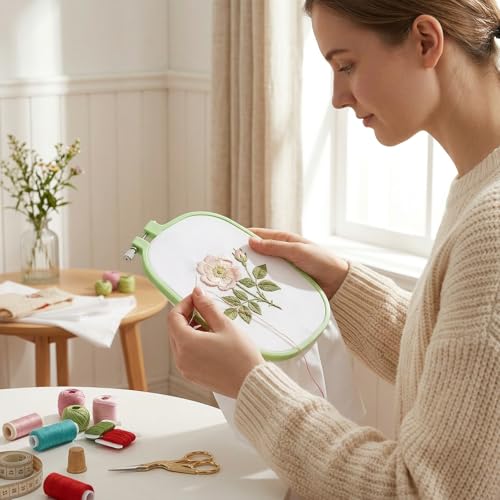 ZEYIYER 2Pcs Square Embroidery Hoop, Small Cross Stitch Hoop