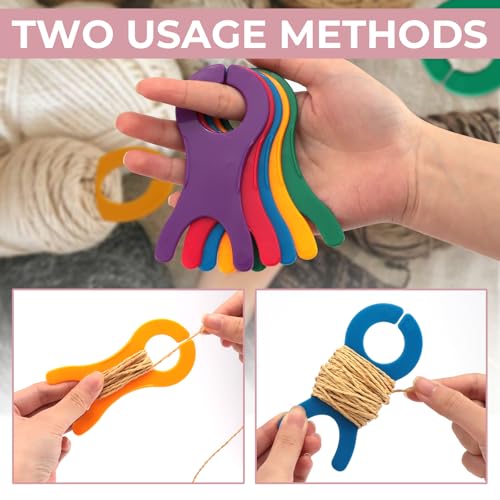 FIREBOOMOON 40 Pack Yarn Bobbins, 4.1x1.9in Winding Cards, 5 Colors