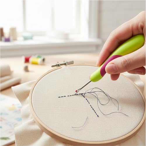 2 Pcs Seam Rippers for Sewing and Thread, Sewing Seam Thread Removers with Ergonomic Grip Stitch Remover Tool for Cross-Stitch, Embroidery, Needlework
