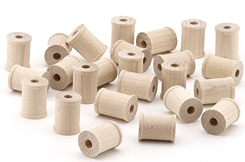 Hygloss Products Wooden Spools for Arts and Crafts – Splinter Free – 1 Inch, 18 Pieces (8572) - size: 1-Inch, 18 Pc.