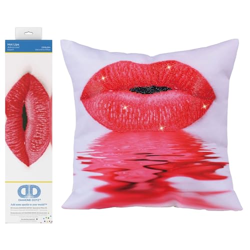 DIAMOND DOTZ Hot Lips Diamond Painting Kit for Adults, Diamond Art Craft - color: Hot Lips