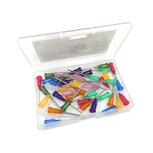 1 inch Mixed Blunt Tip Dispensing Syringe Needle, 45 PCS