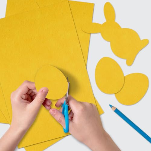 20 Pcs Yellow Felt Fabric Sheet 8" x 12" Assorted Color Felt Fabric Sheets for Crafts DIY Handcraft Sewing Squares Patchwork Nonwoven - color: Yellow