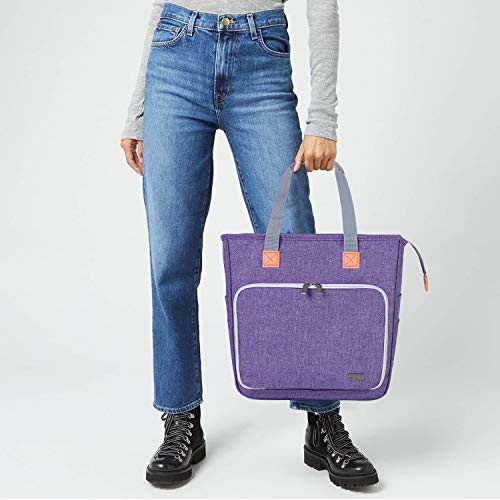 LUXJA Knitting Yarn Storage Tote Bag, Purple - color: Purple, size: Medium