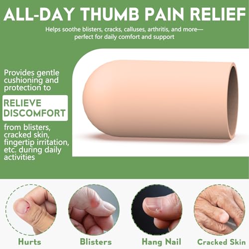 10 Pack Silicone Gel Finger Cots, Finger Protector Caps for Thumb Care