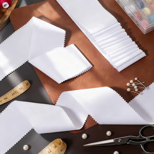 50 Pcs Jelly Fabric Strips Roll for Quilting, White Pre-Cut Strips, Cotton Quilting Fabrics for Handmade DIY Craft Sewing, 2.5 x 39 Inch