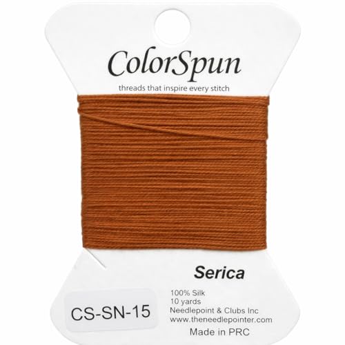 3-Strand Silk Needlepoint Thread, 10 Yard Smooth & Lustrous Silk Thread for Needlepoint, Hand Embroidery, Sewing & DIY Needlework to Family and Friends(Caramel) - color: Caramel