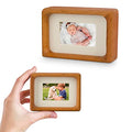 Mini Wood Picture Frame,Small Picture Frames 2x3 with Tiny Mat - color: Teak, size: 2X3
