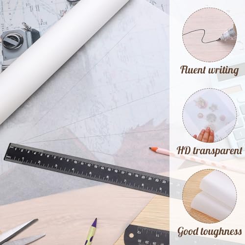 Tracing Paper Roll 17 in × 25 yd, White Translucent for Sewing, Drawing - size: 17in x 25yd
