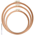 Caydo 3 Pieces Beech Wood Embroidery Hoops Set, 7 Inch to 9 Inch - style: 7-9 Inch