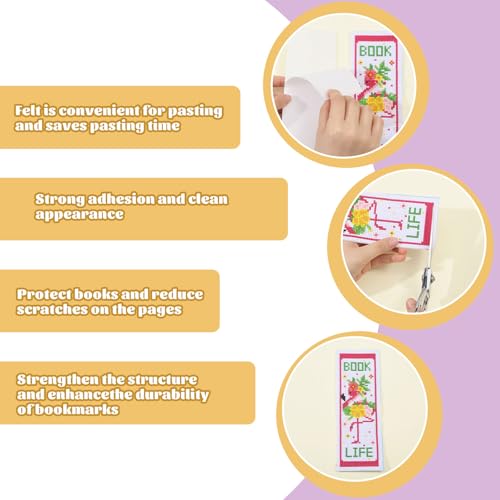 ORIGACH 6 Pcs Cross Stitch Bookmark Kit for Beginner Flamingo Bird Pattern Stamped Embroidery Stitch Kits for Starter DIY Bookmarks Printed Cross Stitch Kits for Book Lovers - style: Flamingo