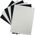 KCS 4/6 pc of 12" x 18"(30cmx45cm) 18CT Counted Cotton Aida Cloth Cross Stitch Fabric (6 pc, Antique White+Black) - color: Antique White+black, size: 6 pc