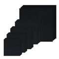 20 PCS Linen Black Embroidery Fabric Pre-Cut Solid Color - color: Black 20 Pcs
