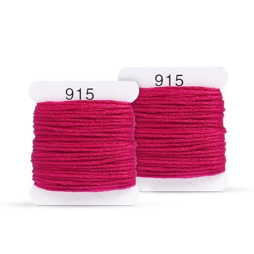 Embroidery Floss Kit and Refills - Cotton Threads - DMC Color Coding for Cross Stitch, String Crafts, Friendship Bracelets - color: 915 Dark Magenta