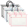 8 Pcs A3 Project Bags for Quilting Craft Storage Bag with Handles Sewing Project Bag for Art Bag Tote Bag File Carrying Storage for Artwork Charts and Teaching Material Multipurpose