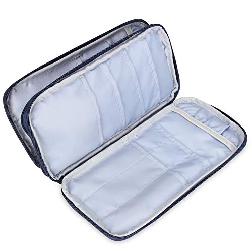 Teamoy Knitting Needles Organizer, Travel Crochet Hook Case, Blue Cats - color: Blue Cats