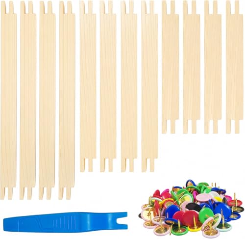 MengMain Needlepoint Stretcher Bars for Needlework, 12PCS Wooden Canvas Frame Set, 6, 8, 10 Inch with 100 Thumb Tacks and Tack Remover for Embroidery and Cross Stitch (6/8/10in)