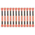 HARFINGTON 12 Skeins Embroidery Floss 8m Each Egyptian Long Fiber Cotton Cross Stitch Thread 26S/2x6 for Embroidery Projects Bracelet, Apricot - color: Apricot