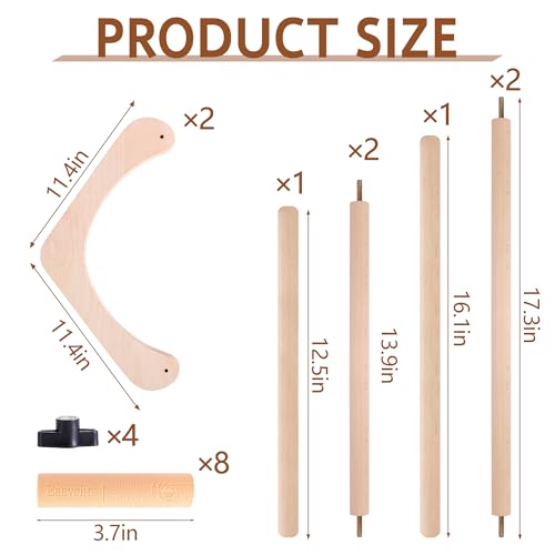 Adjustable Embroidery Table Stand, Wooden Cross Stitch Hoop Holder