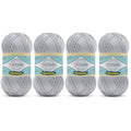 TROYARN Summer (4- Skeins Pack) Silk Effect Hand Knitting Yarn Crochet Art Lace Craft 100% Microfiber Acrylic 4x100 gr (4x383 yds) (105168 - Winter White) - color: 105168 - Winter White, size: 4 Skein