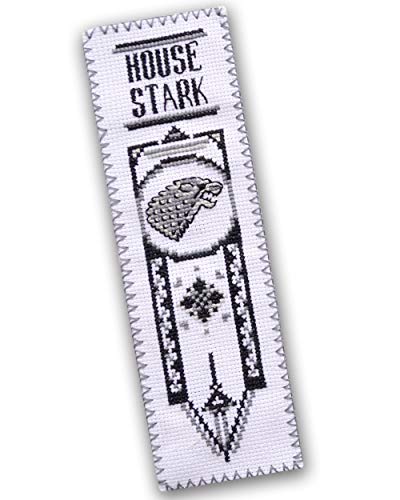 Personalized.Design Cross Stitch Kit House Stark - DIY Father's Day Gift - Hand Embroidery Bookmark with GoT Pattern - color: House Stark
