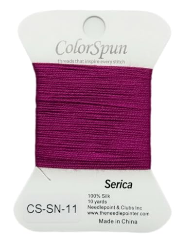 3-Strand Silk Needlepoint Thread, 10 Yard Smooth & Lustrous Silk Thread for Needlepoint, Hand Embroidery, Sewing & DIY Needlework to Family and Friends(Grape Purple) - color: Grape purple