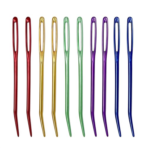 10Pcs Yarn Needles - Bent Tapestry Needles for Crochet, Wool & Weaving