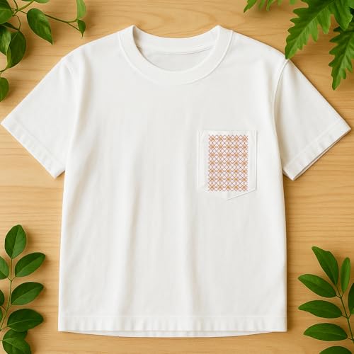 ORIGACH 4 Sheets Water Soluble Embroidery Patterns Stabilizers - Pre-Printed Sashiko Geometric Pattern Designs - Stick and Stitch Embroidery Paper Hand Sewing Stabilizers for Embroidery Beginners - color: Sashiko Geometric