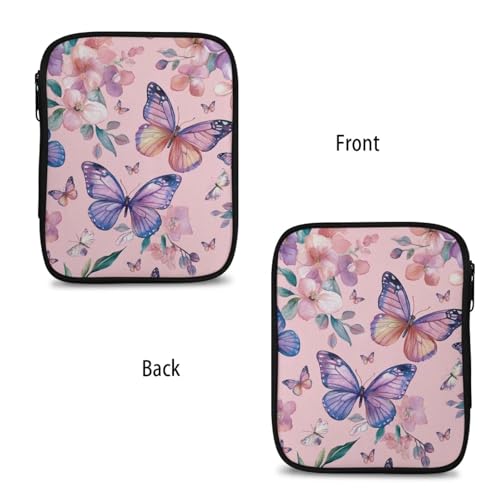 Kathyboom Butterfly Flower Empty Crochet Hook Case Portable Crochet Hook Organizer Case Stand Up-Corchet Organizer - Crochet Hook Holder for Crochet Needles, Crochet Accessories - color: Butterfly Flower2