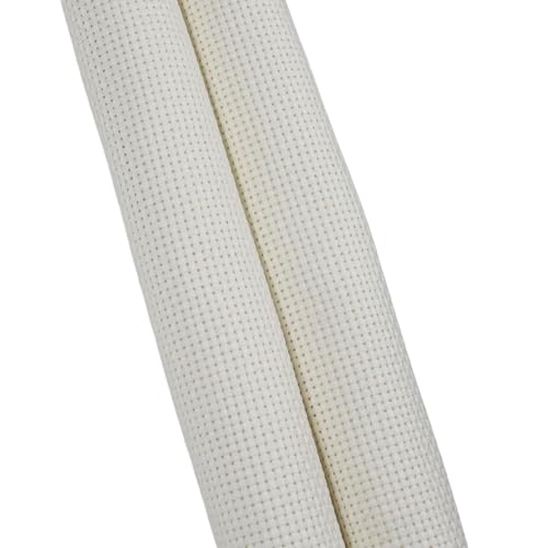 KCS 2 pc of 15" x 18"(38cmx45cm) Counted Cross Stitch Cotton Aida Cloth Needlework Fabric Box (Antique White, 11CT) - color: Antique White, size: 11CT