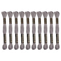 12 Skeins Embroidery Cotton Floss of 9yds for DIY Embroidery, Grey - color: Deep Grey