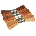 8Pcs 7.5m Brown Cotton Stitch Embroidery Thread Floss DIY Friendship Bracelets Floss Craft Sewing Skeins Fashion Embroidery Floss for Arts, Crafts and Sewing - color: YELLOW