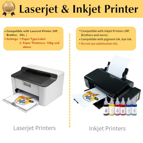 TransOurDream Heat Transfer Paper for Inkjet & LaserJet Printer (40 Sheets, 8.5x11, 3.0) Printable HTV Heat Transfer Vinyl for T Shirts Iron on Transfers for Light Fabrics (L3-40) - color: Light, size: 40 Sheets