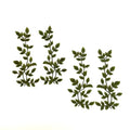 Embroidered Iron on Patches Applique, Two Pairs Green Leaves Patches - color: Two Pairs Green Leaves