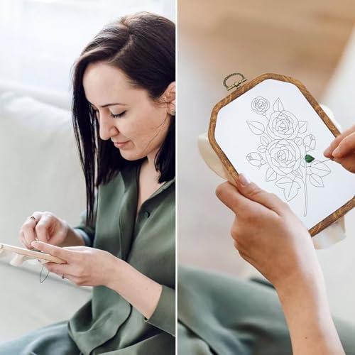 ORIGACH 4 Set DIY Flower Embroidery Kit for Beginners Adults - style: Flowers
