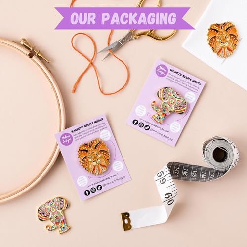Meloca Designs Needle & Thread Needle Minder for Cross Stitch, Embroidery, Needlepoint, Sewing, Quilting, Needlework and Haberdashery