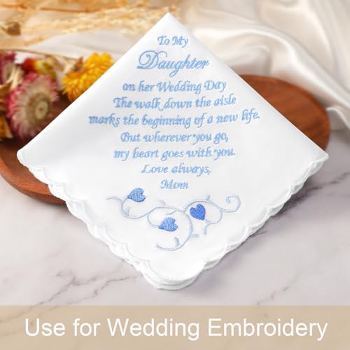 White Handkerchiefs for Women Soft Cotton Women’s Handkerchiefs - color: Scalloped Edge - 9pcs