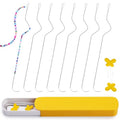 GarfxG 8 PCS Beading Needles, 7.48 in Stainless Bead Spinner Needles - style: 8pcs Spinner Needles/Plastic Box