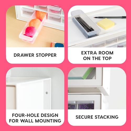 IRIS USA 64-Drawer Screw Organizer, Hardware Storage, Made in USA, White - color: White, size: 64 Drawer