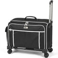 CAB55 XXL 23-Inch Rolling Sewing Machine Case with 4 Wheels, Extra Large Carrying Case for Professional Embroidery and Heavy Duty Sewing Machines with Bottom Support Board (Black) - color: Black