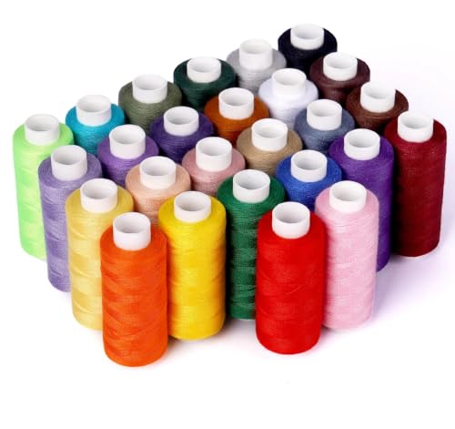 26 Colors Sewing Threads Kit – 300 Yards Each Spools - color: 26colors,300yd