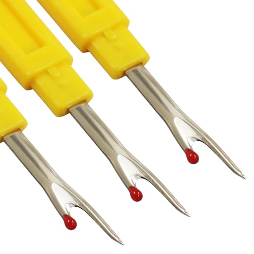 Hordion 6 PCS Seam Ripper Stitch Remover Tool, Yellow Seam Ripper - color: Yellow