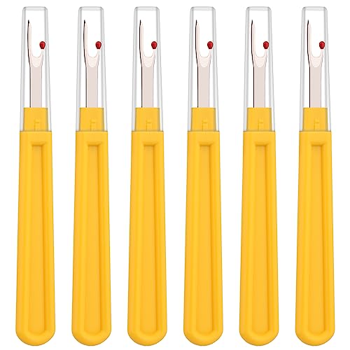 Seam Ripper, 6 PCS Seam Rippers for Sewing, Yellow Thread Cutter - color: Yellow