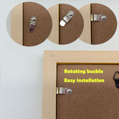 8x8 Picture Frames Set of 10, White Solid Wood Wall Mounted Frames - size: 8x8
