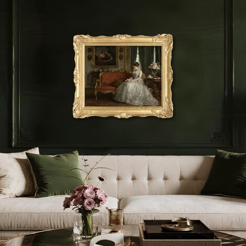 Saysmile Vintage 11x14 Picture Frame Gold, Textured Antique Picture Frames with Embossed Flower Design, Ornate Frame for 11x14 Photo, Resin Antique Frames Tabletop & Wall Hanging, Home Decor - color: Gold, size: 11x14