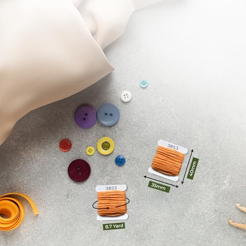 Embroidery Floss Kit and Refills - Cotton Threads - DMC Color Coding for Cross Stitch, String Crafts, Friendship Bracelets - color: 3353 Amber
