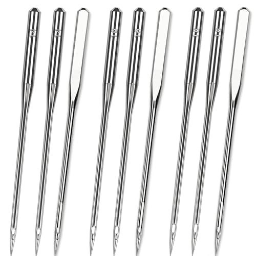 120 PCS Heavy Duty Sewing Machine Needles, Size HAX1 90/14 100/16 110/18 Sewing Machine Needles for Leather Jeans Canvas Thick Fabric - style: 120pcs