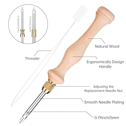 30Pcs Punch Needle Kit - Complete for Needle Punching - Includes 11 Different Size Punch Needle Tools,Perfect for DIY Craft Decoration&Gift