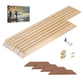 B.B.F Make 10x10 DIY Canvas Stretcher Bars, 1.25" Gallery Depth White Pine Wood Frame Kit, Self-Adhesive & Tool-Free Assembly for Oil Painting & Needlepoint, No Staple Gun Needed - size: 10"X10"