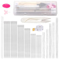 GarfxG 80 PCS Bead Needle Set, Straight Seed Big Eye Twisted Beading Needle - style: Set B